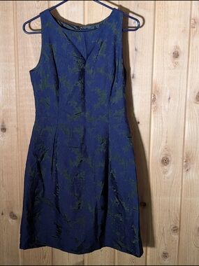 Tommy Hilfiger Navy and Olive Floral Midi Dress